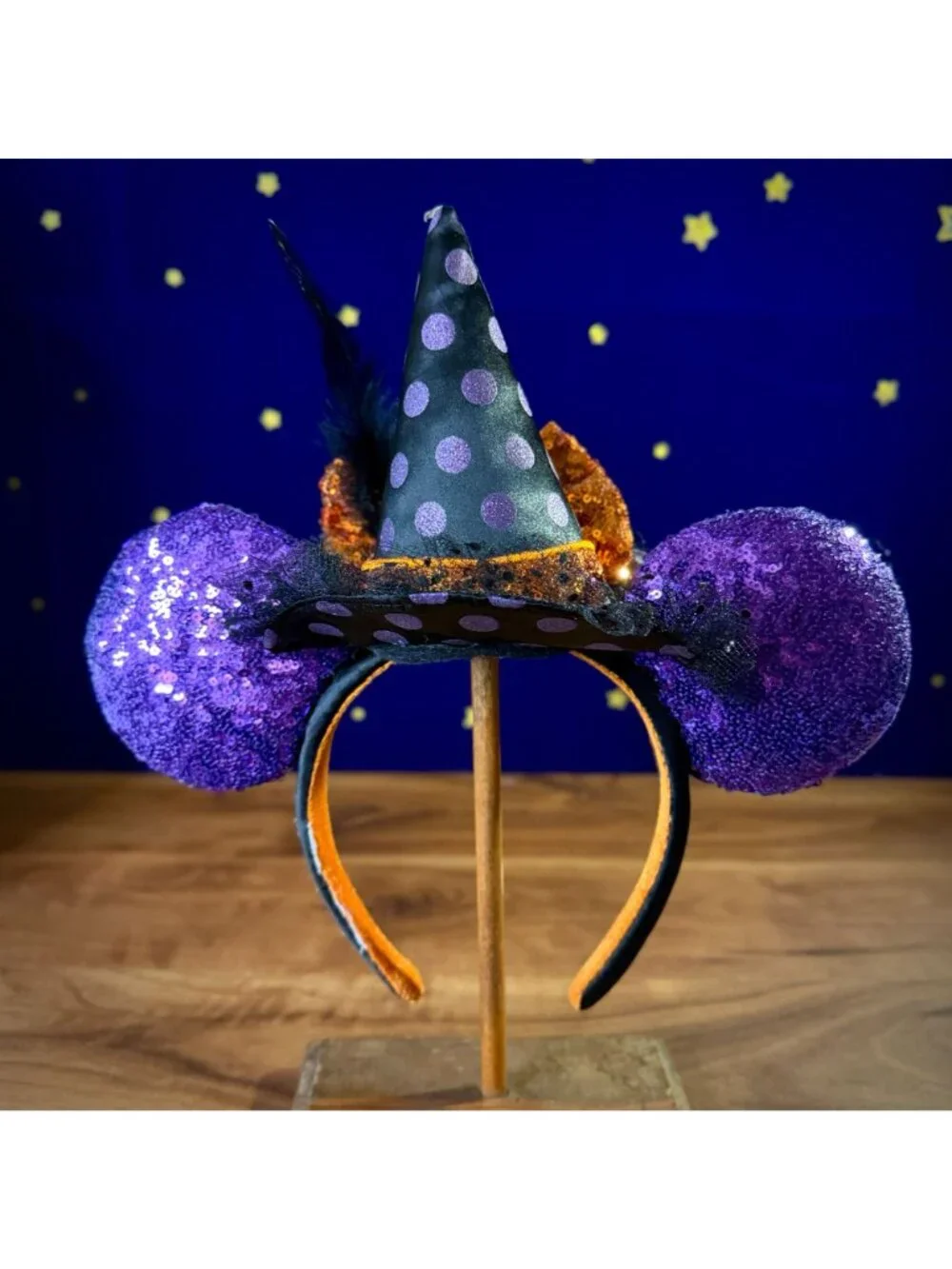 Disney Minnie Mouse Halloween Witch Ear Headband | Let's Get Wicked - Picture 2 of 5